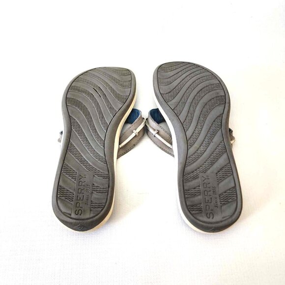 Sperry Top-Sider gray & silver Seabrook Wave flip flops - Picture 9 of 12